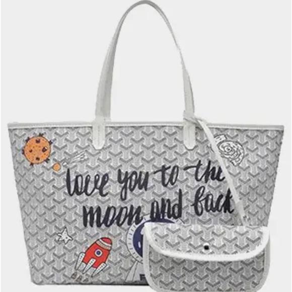 Love You To The Moon And Back Tote Bag- New with Tags - Picture 1 of 12